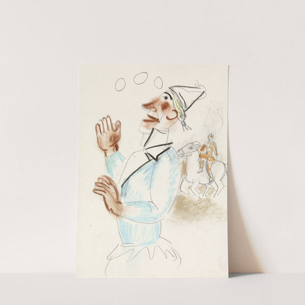 Clown en ruiter te paard (1891) by Leo Gestel