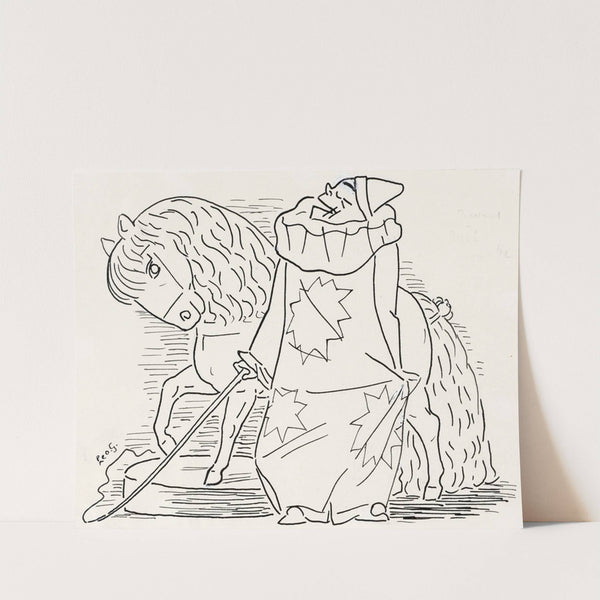 Clown met paarden act (1891) by Leo Gestel