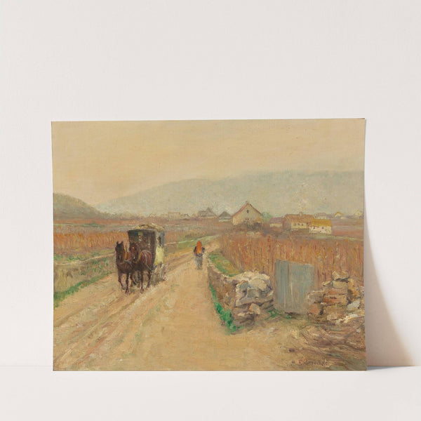 Coach on a Village Road by Emil Strecker