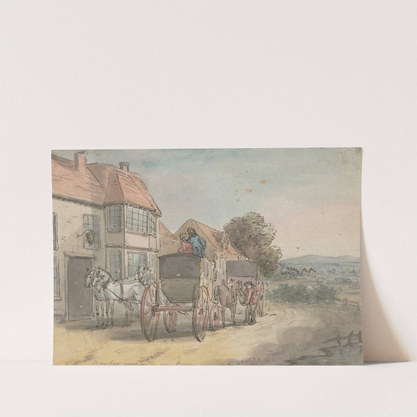 Coaches outside an inn (ca. 1780–1825) by Thomas Rowlandson