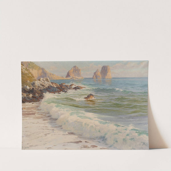 Coast at Capri with Faraglioni rocks by Paul Von Spaun