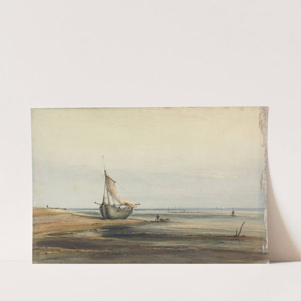 Coast Scene with a Beached Boat (between 1819 and 1822) by Copley Fielding