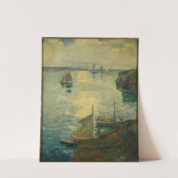 Coast Scene with Ships by Jonas Lie