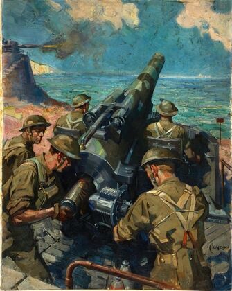 Coastal battery scene