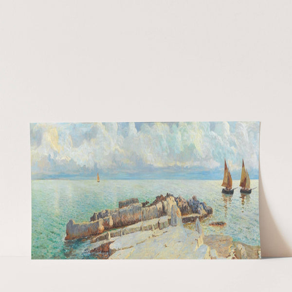 Coastal landscape by Menci Clement Crnčić