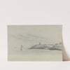 Coastal Landscape with Shipping; Windmill in Distance (c. 1858) by Eugène Boudin