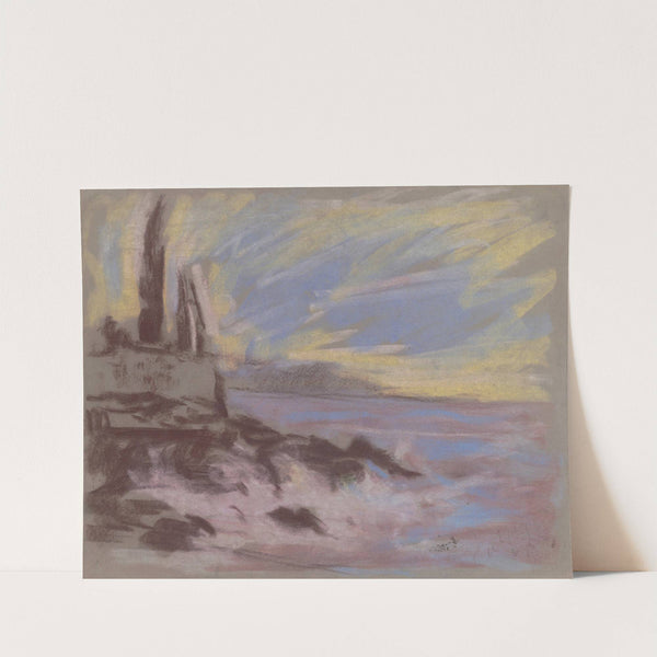 Coastal Motif with Cyprusses by Zolo Palugyay