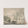 Coastal Scene with Shipping, Figures, and Cows by Thomas Gainsborough