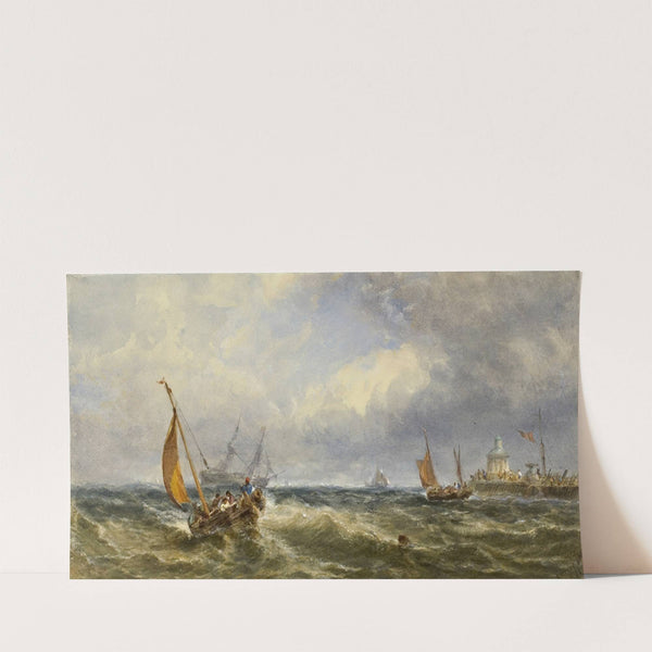 Coastal View with Shipping (1864) by Edwin Hayes