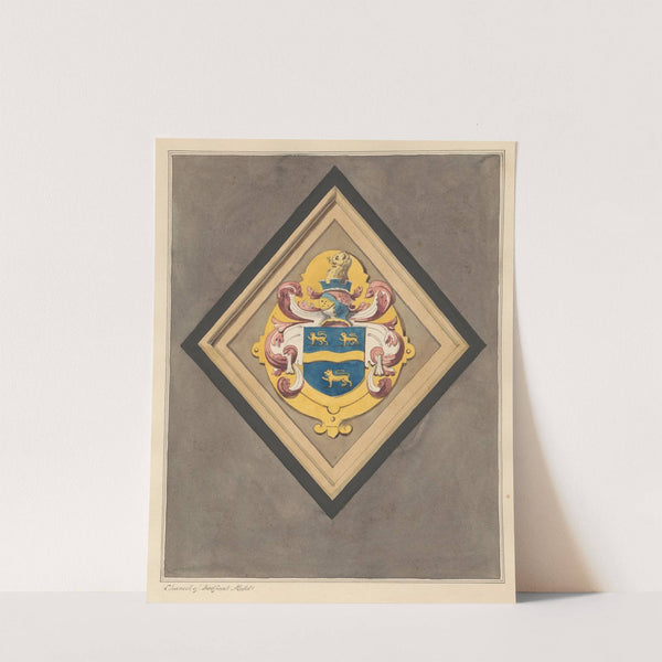 Coat of Arms in Chancel at Bedfont Church by Daniel Lysons