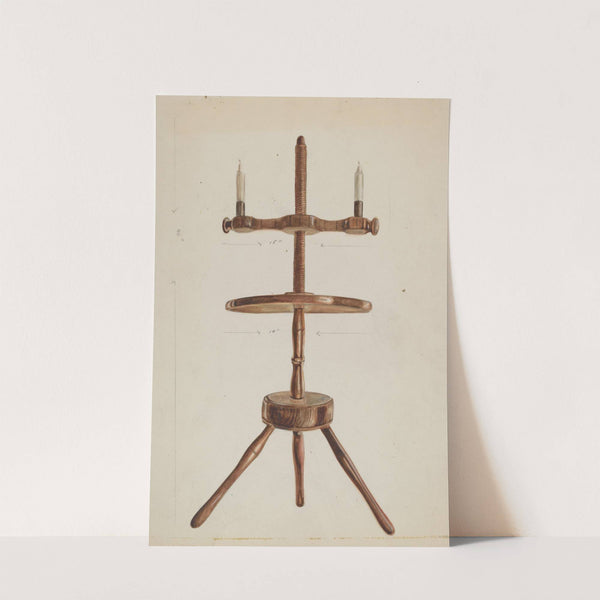 Cobbler's Table with Candle Stand by Ella Josephine Sterling