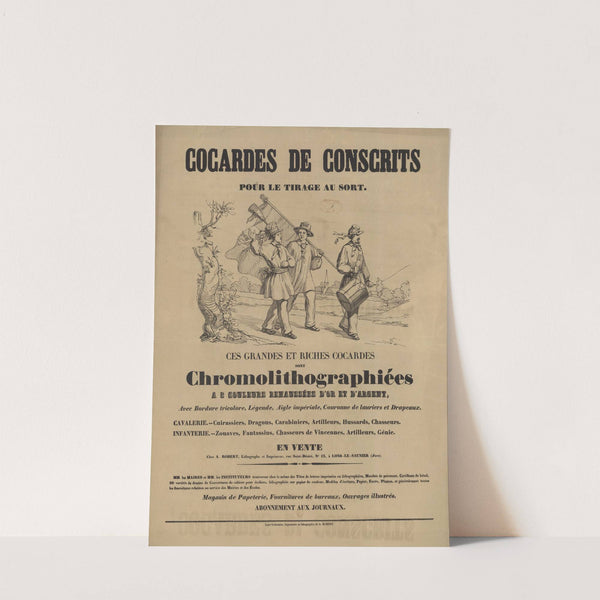 Cocardes de conscrits pour le tirage au sort (1854) by Imp. A. Robert