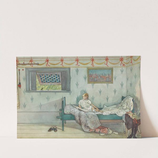 Cock-a-doodle-do, it’s seven o’clock by Carl Larsson