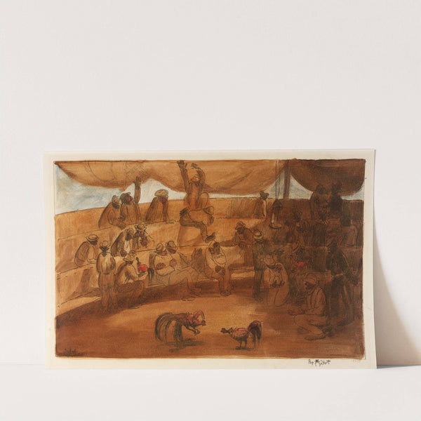 Cockfight, Santo Domingo (1923) by George Overbury Hart