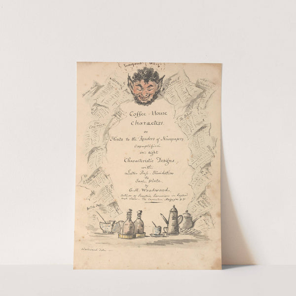 Coffee-House Characters, or Hints to the Readers of Newspapers Exemplified in Eight Characteristic Designs with Letter Press Elucidations to Each Plate (ca. 1808) by George Moutard Woodward