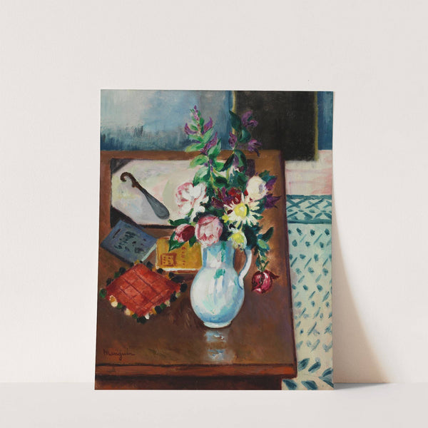 Coin de table, fleurs roses by Henri Manguin