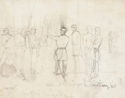 Col. Dwight Inspecting His Regiment