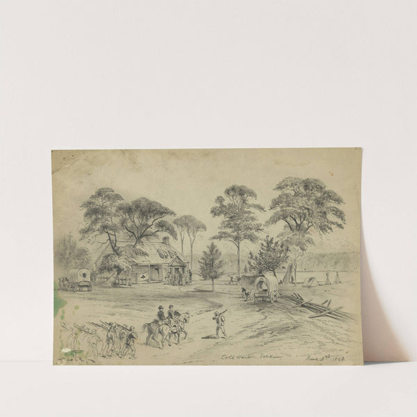 Cold Harbor Tavern, June 3, 1864 by Edwin Forbes