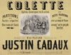 Colette. Opéra-comique en 3 actes… Paroles de Mr de Planard. Musique de J. cadaux (1853)