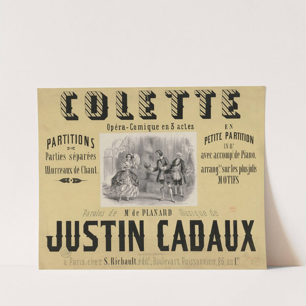 Colette. Opéra-comique en 3 actes… Paroles de Mr de Planard. Musique de J. cadaux (1853) by Victor Coindre