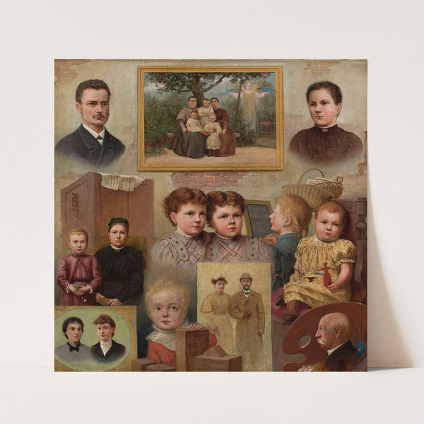 Collective portrait of the Kalinowski family with the painter’s self-portrait by Adrian Głębocki