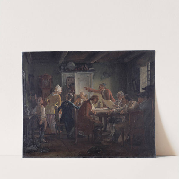 Collegium Politicum. From Ludvig Holberg’s The Political Tinker, Act I, Scene 2. by Wilhelm Marstrand