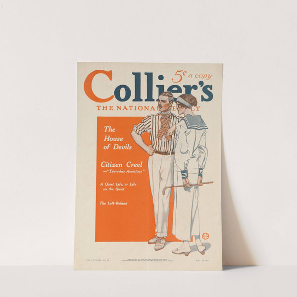 Collier's, the national. The house of devils. by Edward Penfield