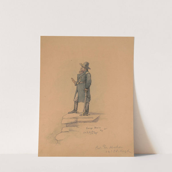 Colonel Frederick Hecker, Twenty-fourth Illinois, Camp Nevin, Kentucky by Adolph Metzner