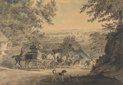 Colonel Thornton Driving Tandem on His Sporting Tour of Scotland — size preview