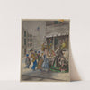 Colored Lithograph – New Year’s Eve (c. 1936) by Mina Lowry