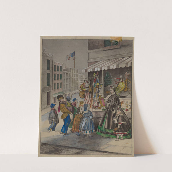 Colored Lithograph – New Year’s Eve (c. 1936) by Mina Lowry