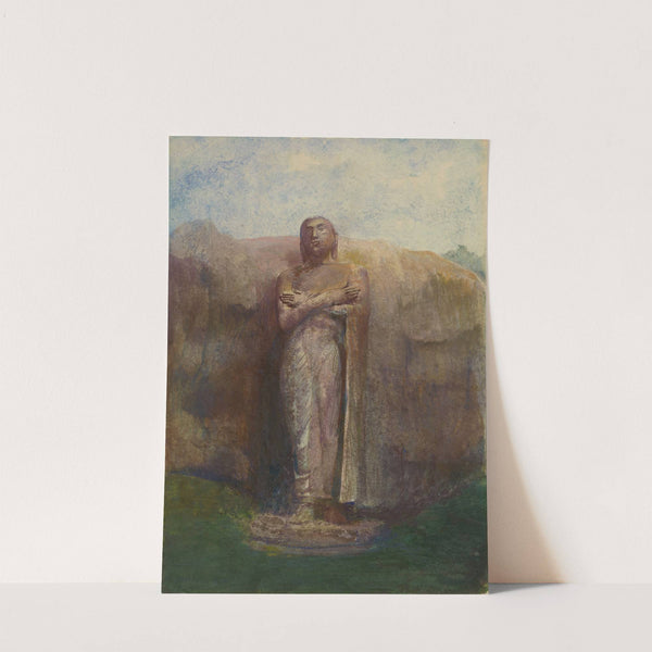 Colossal Statue of Ananda, near the Ruined City of Pollanarua, Ceylon by John La Farge