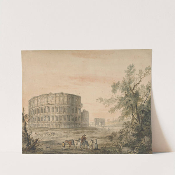 Colosseum, Rome, with Arch to the Left by George Robertson