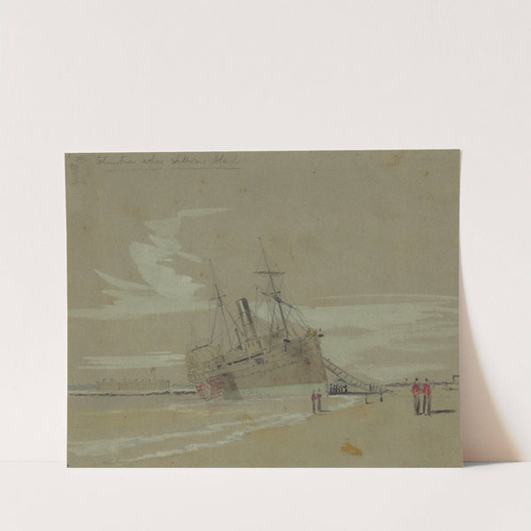 Columbia ashore Sullivans Island by Alfred Rudolph Waud