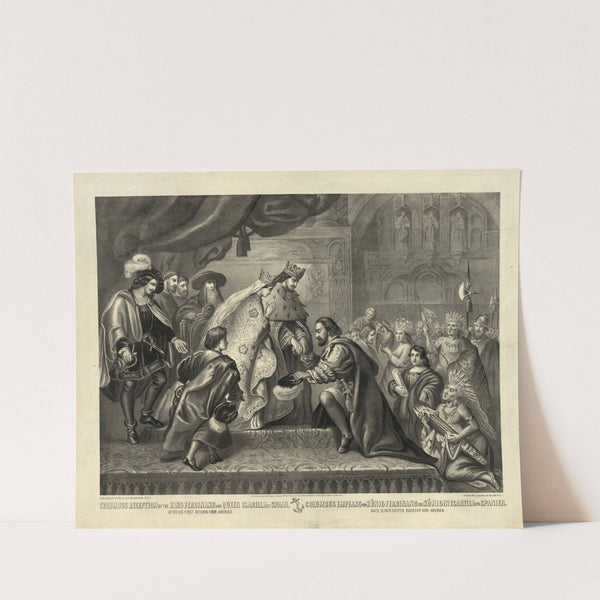 Columbus reception by the King Ferdinand and Queen Isabella of Spain after his first return from America (1870) by Henry Jerome Schile