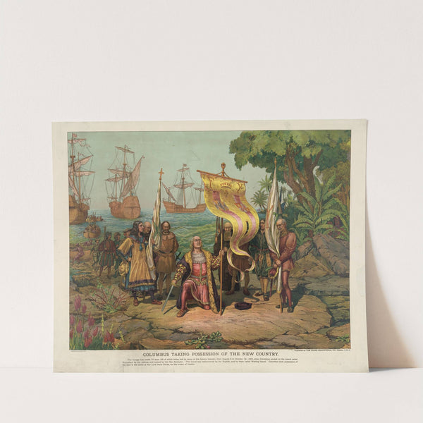 Columbus taking possession of the new country (1893) by Louis Prang & Co.