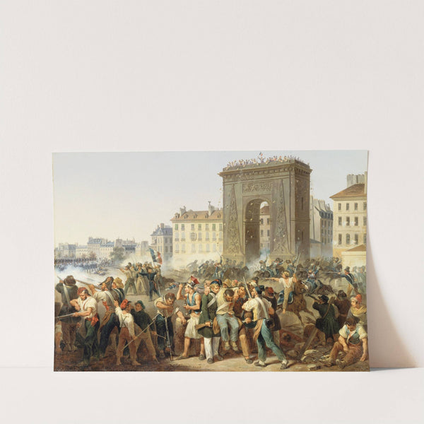 Combat de la porte Saint-Denis, 28 juillet 1830 by Hippolyte Lecomte