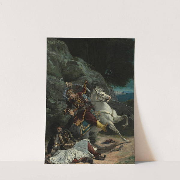 Combat of a Greek and a Turk (after 1835) by Horace Vernet