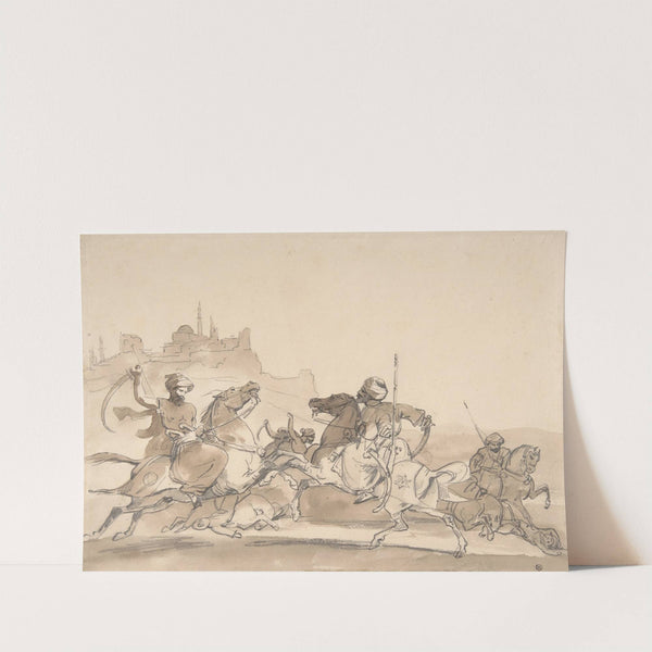 Combat of Oriental Horsemen by Théodore Géricault