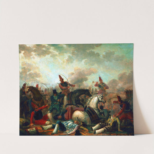 Combate de caballería en la época de Rosas by Carlos Morel