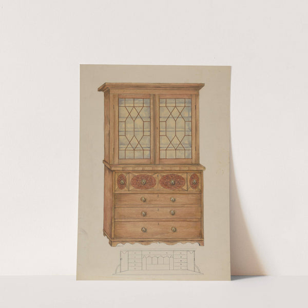 Combination Book Case, Desk, and Bureau by Henry Meyers