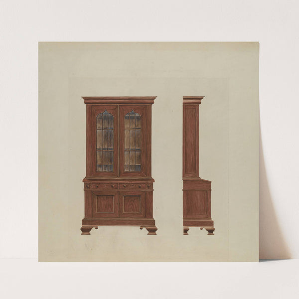 Combination Desk and Bookcase by Ray Price