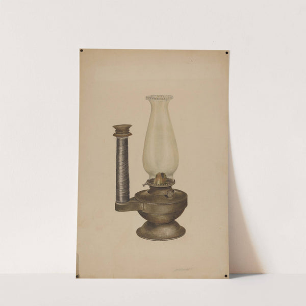 Combination Lamp-Candle Holder by Sydney Roberts
