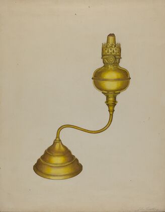 Combination Peg Lamp-Candleholder