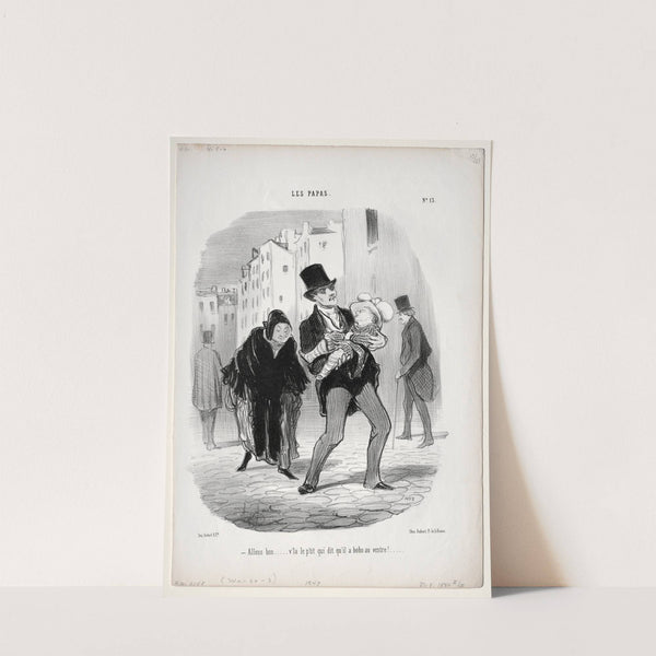 Come along, dear… (1847) by Honoré Daumier