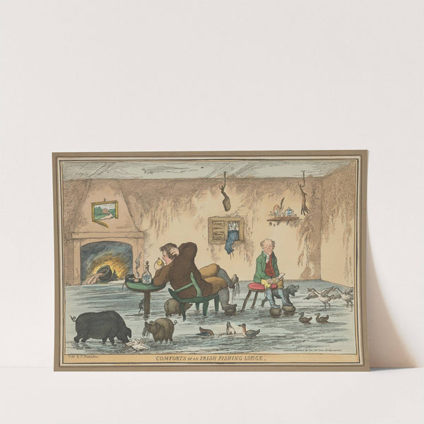 Comforts of an Irish fishing lodge. by Thomas Rowlandson