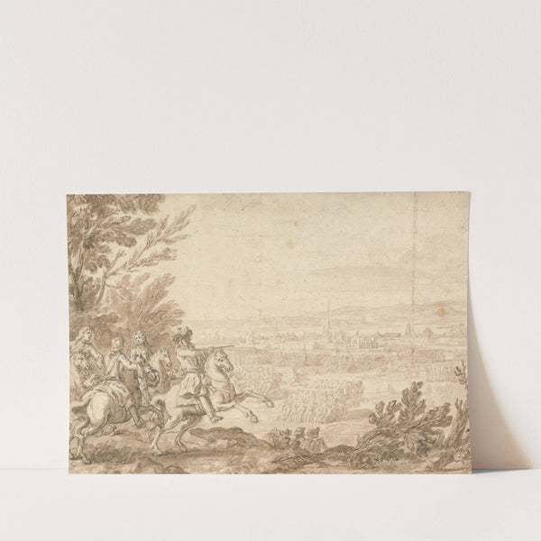 Commander with Aides on Horseback Directing a Battle by Jan Wyck