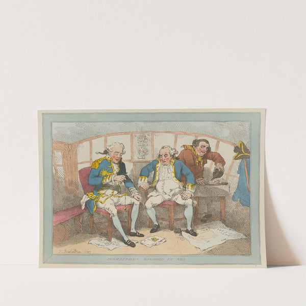 Commanders engaged at sea (1802) by Thomas Rowlandson