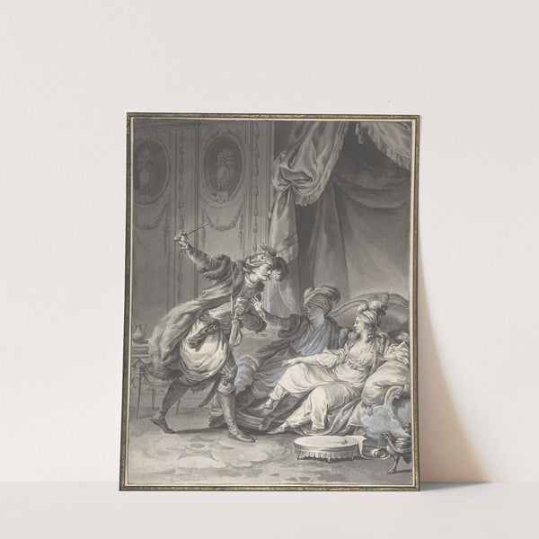 Comme ils en étaient là, arrive l'oncle by Jean Michel Moreau the Younger