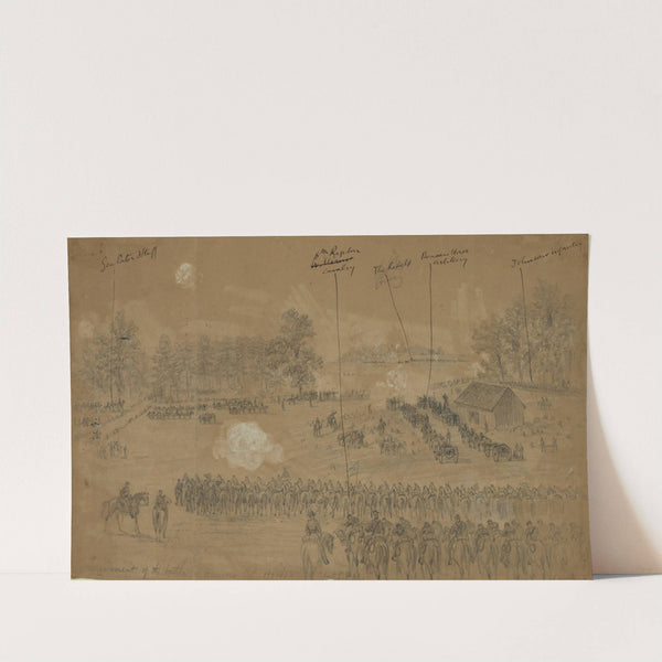 Commencement of the battle of Hanover Ct. House. 1 by Alfred Rudolph Waud